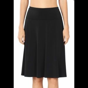 Plus Size Fold Over A-line flared skirt